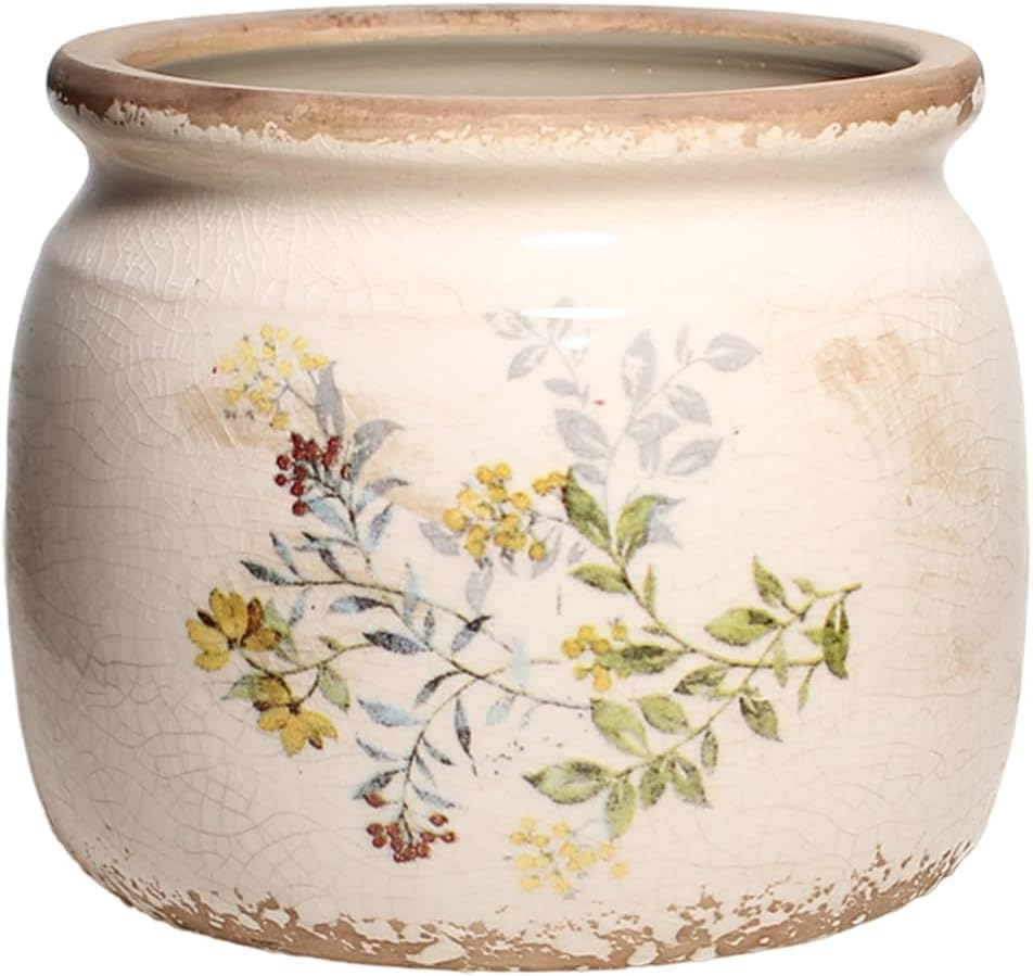Ceramic Planters for Indoor Plants, Plant Pots with Drainage Hole, 6.29in. Flower Pots Ceramic Vase, Vintage Planters & Flower Vase, Planter Vase Plant Pots, Purple Red