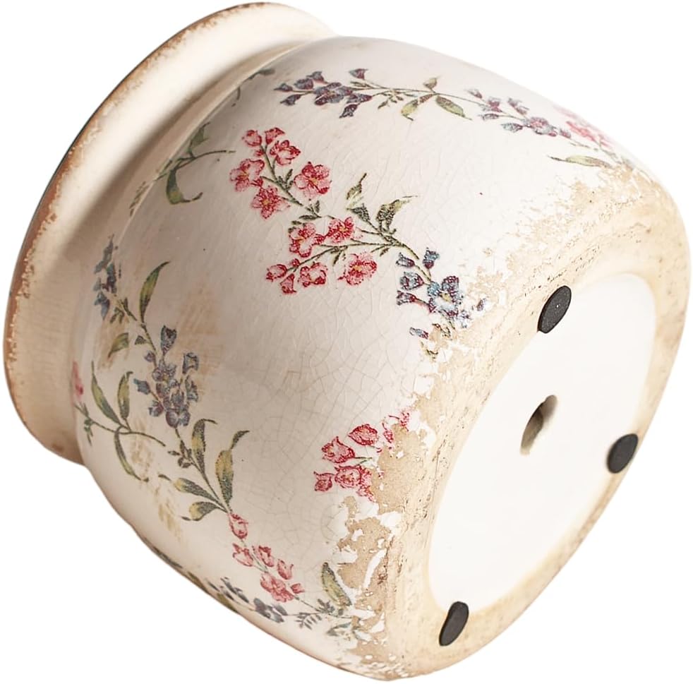 Ceramic Planters for Indoor Plants, Plant Pots with Drainage Hole, 6.29in. Flower Pots Ceramic Vase, Vintage Planters & Flower Vase, Planter Vase Plant Pots, Purple Red