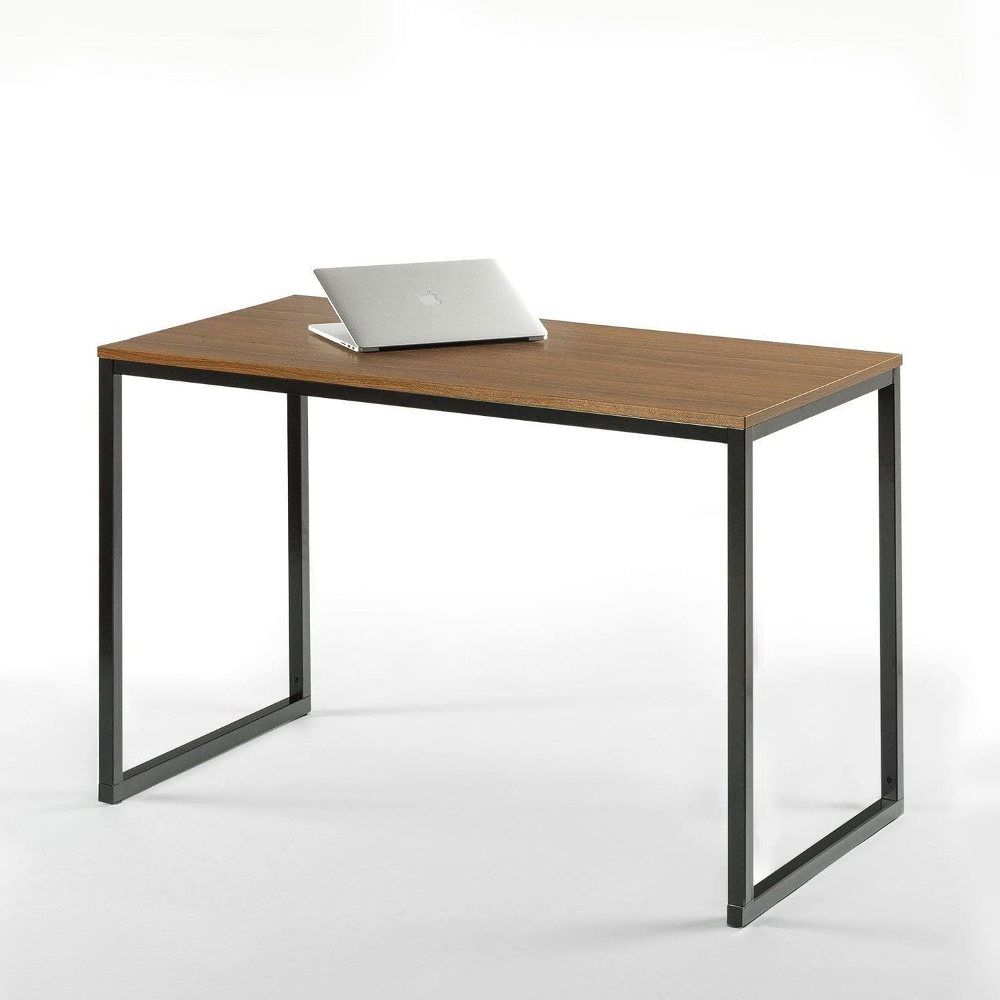 ZINUS Jennifer 55 Inch White Frame Desk, Computer Workstation, Office Desk, Dining Table, Easy Assembly, Natural