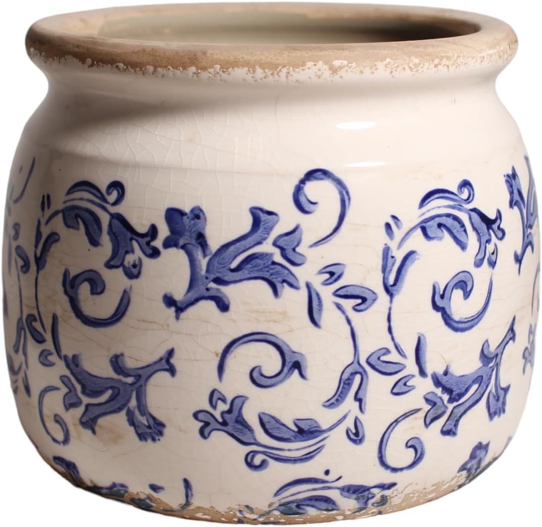 Ceramic Planters for Indoor Plants, Plant Pots with Drainage Hole, 6.29in. Flower Pots Ceramic Vase, Vintage Planters & Flower Vase, Planter Vase Plant Pots, Purple Red