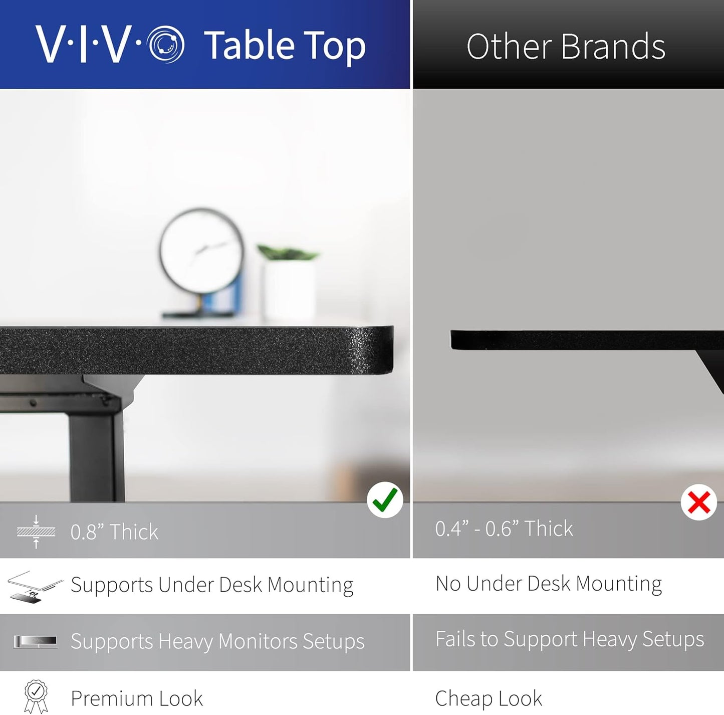VIVO Electric Corner L-Shaped 63 x 55 in Standing Desk, Memory Height Adjustment, Black Top Black Frame, DESK-E3CTB