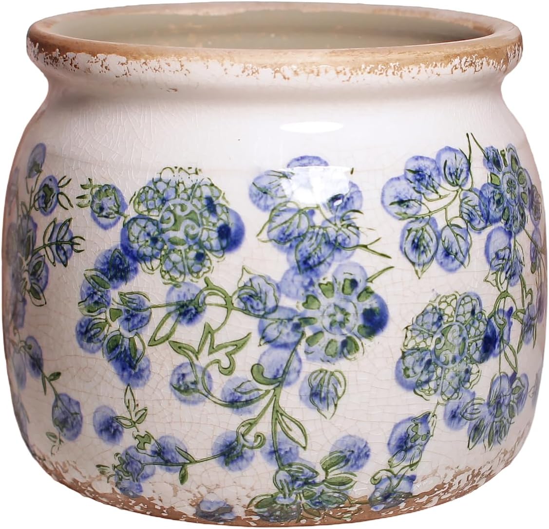 Ceramic Planters for Indoor Plants, Plant Pots with Drainage Hole, 6.29in. Flower Pots Ceramic Vase, Vintage Planters & Flower Vase, Planter Vase Plant Pots, Purple Red