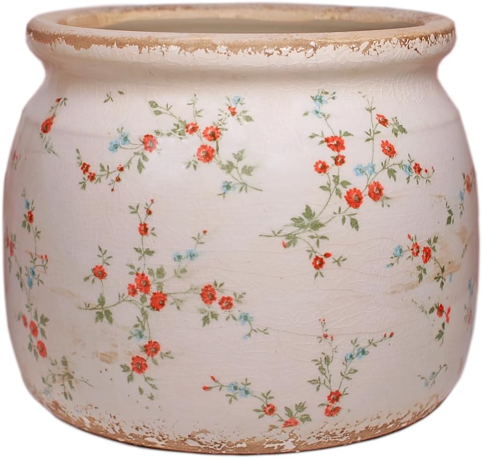 Ceramic Planters for Indoor Plants, Plant Pots with Drainage Hole, 6.29in. Flower Pots Ceramic Vase, Vintage Planters & Flower Vase, Planter Vase Plant Pots, Purple Red