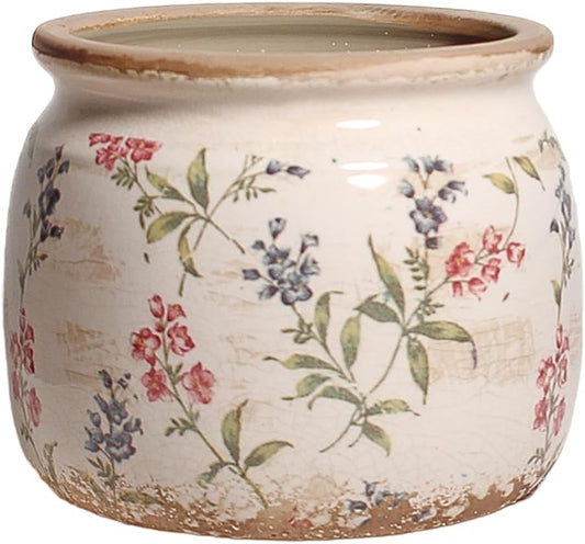 Ceramic Planters for Indoor Plants, Plant Pots with Drainage Hole, 6.29in. Flower Pots Ceramic Vase, Vintage Planters & Flower Vase, Planter Vase Plant Pots, Purple Red