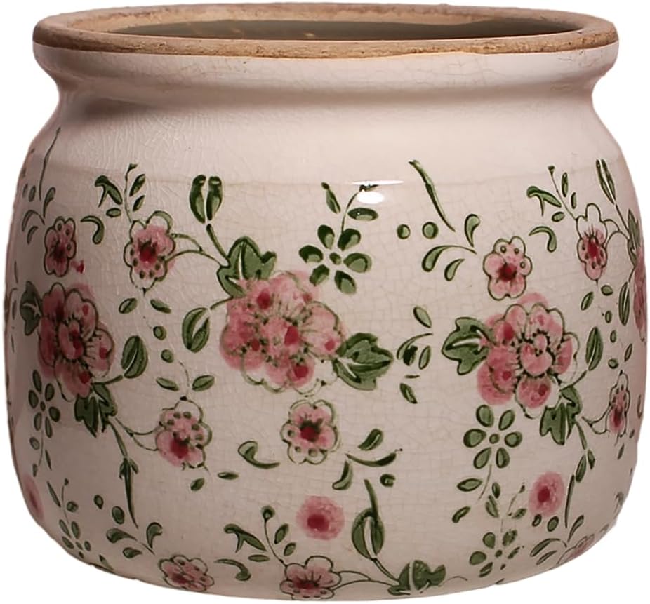 Ceramic Planters for Indoor Plants, Plant Pots with Drainage Hole, 6.29in. Flower Pots Ceramic Vase, Vintage Planters & Flower Vase, Planter Vase Plant Pots, Purple Red