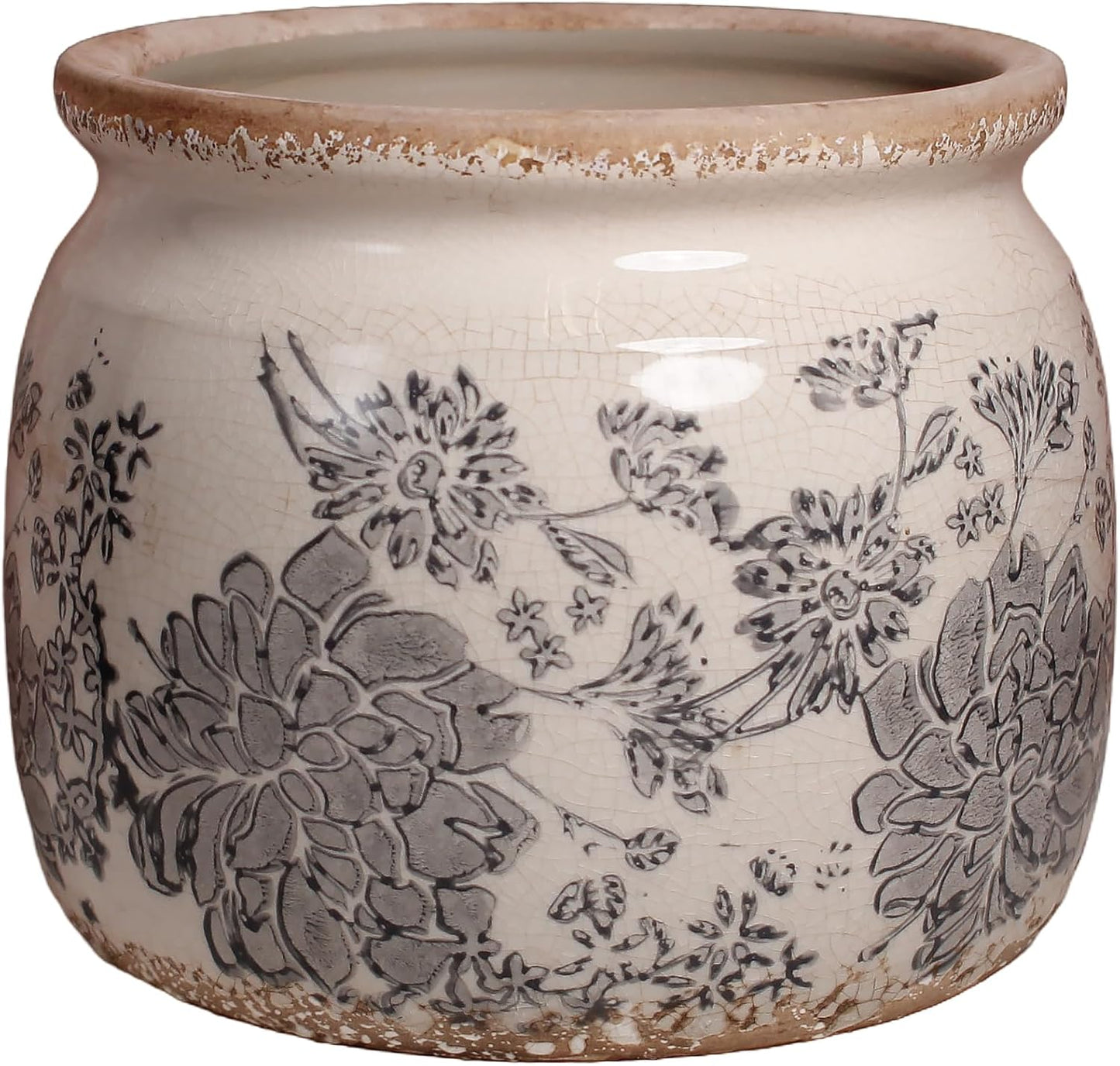 Ceramic Planters for Indoor Plants, Plant Pots with Drainage Hole, 6.29in. Flower Pots Ceramic Vase, Vintage Planters & Flower Vase, Planter Vase Plant Pots, Purple Red