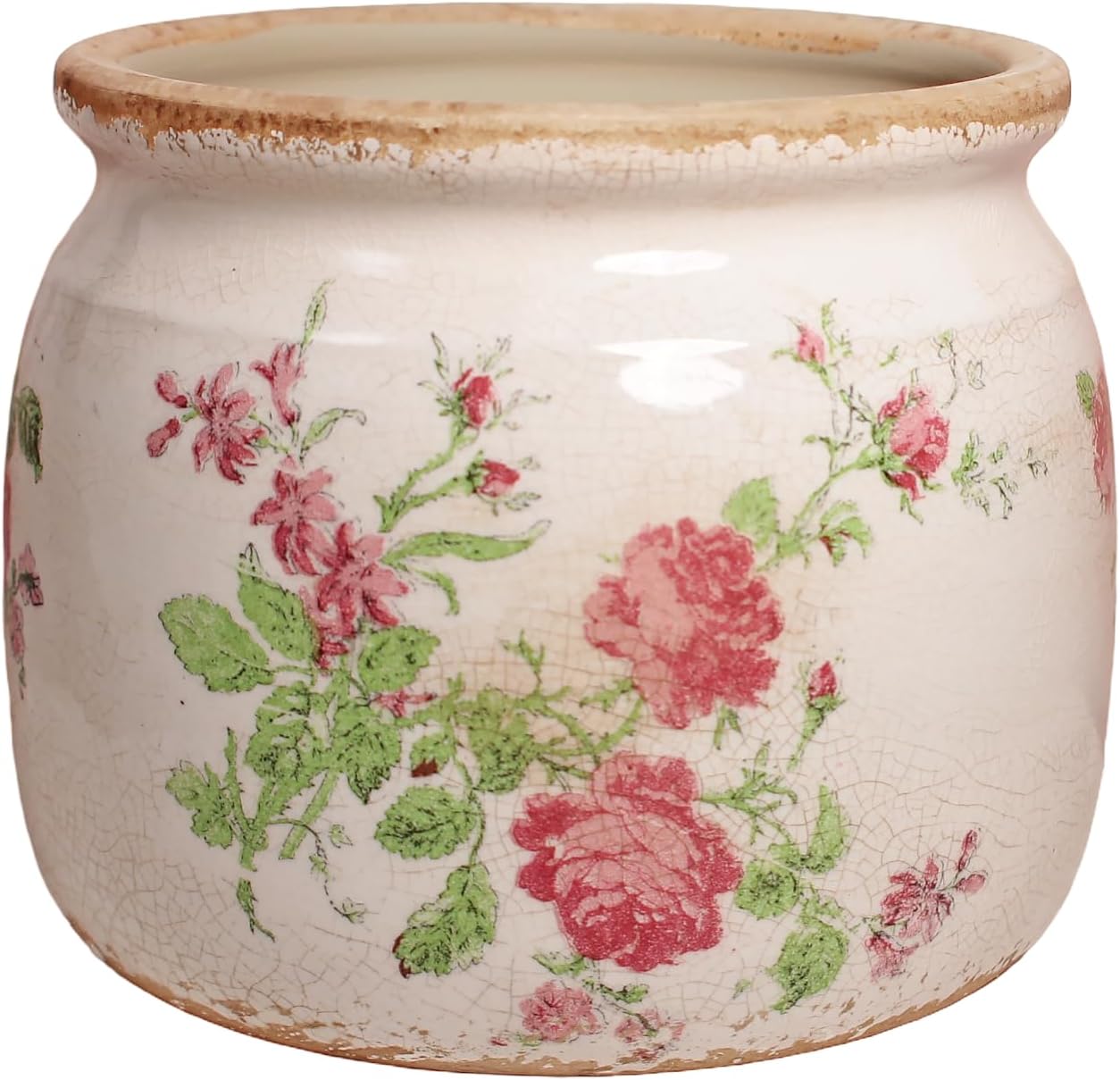 Ceramic Planters for Indoor Plants, Plant Pots with Drainage Hole, 6.29in. Flower Pots Ceramic Vase, Vintage Planters & Flower Vase, Planter Vase Plant Pots, Purple Red